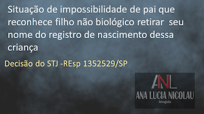 Paternidade Socioafetiva - impossibilidade de modificação do registro de nascimento