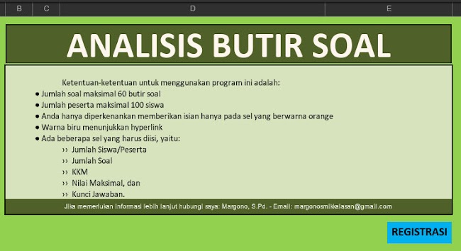 Download Analisis Butir SOAL Untuk SD SMP dan SMA / SMK Terbaru