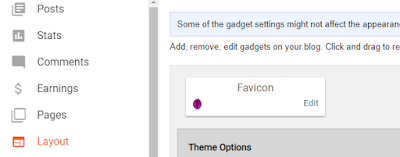 How to upload favicon in blogger