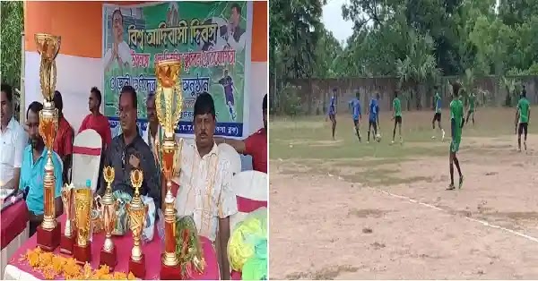 আদিবাসী সম্প্রদায়ের মানুষদের নিয়ে একদিবশীয় ফুটবল প্রতিযোগিতার আয়োজন করা হলো কাঁকসায় 
