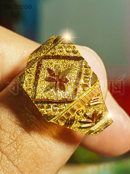 ১ আনা মেয়েদের নতুন আংটি কিনুন (1 Ana/1 Gram Women Gold Ring) 18/21/22  Karat KDM Price in Bangladesh - Swarnanjali Jewellers BD