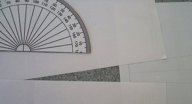 measuring angle of a wedge template