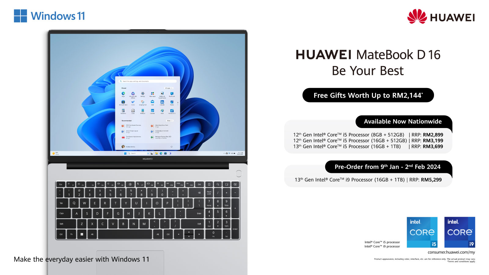 HUAWEI MateBook D 16 Is Now Available Nationwide Across All Stores And Online Platforms