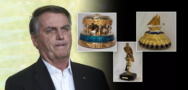 Bolsonaro incorporou a seu acervo pessoal relógio cravejado de diamantes e esculturas de ouro e prata; PF investiga