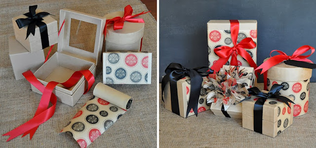 wrapping paper band packaging projects by Lorrie Everitt on the Creative Bag blog