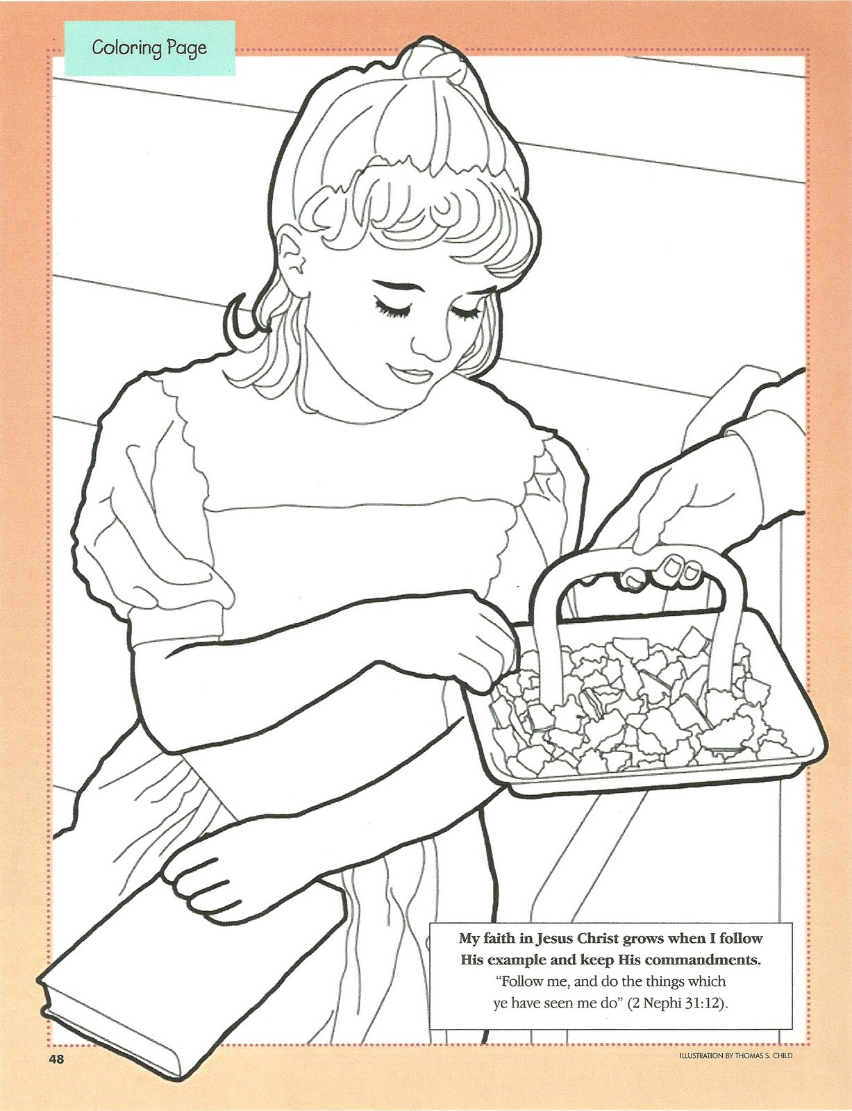 Coloring page from the Friend June 1991 here