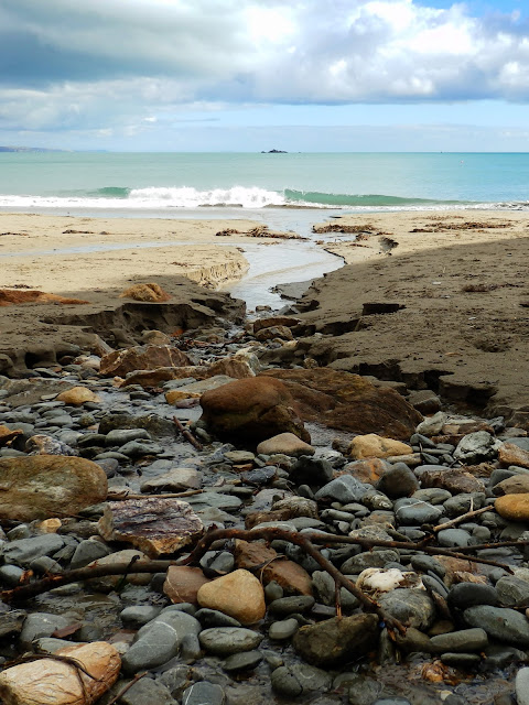 Pebbles and stones on Little Perhaver Beach, Cornwall