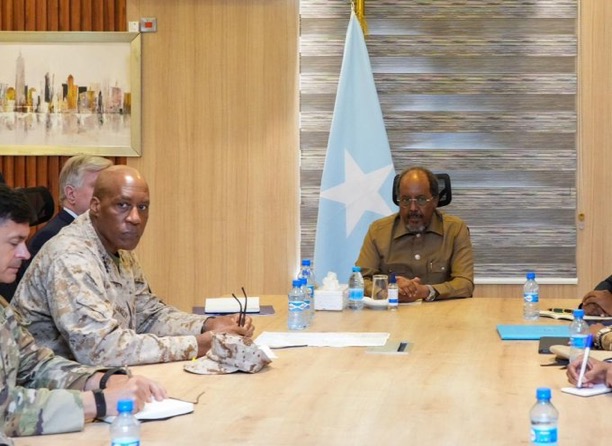 Hassan Sheikh and General Michael E. Langley
