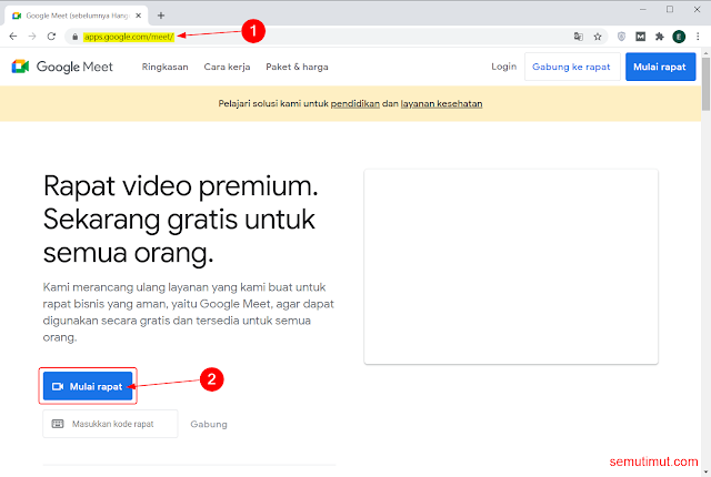 cara membuat link di google meet