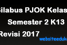 Silabus PJOK Kelas 1 Semester 2 K13 Revisi 2017