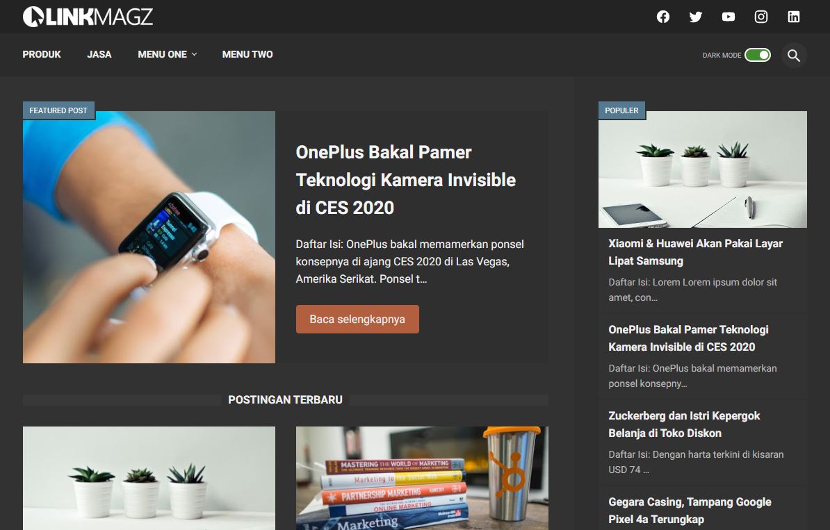 Template blogger Linkmagz