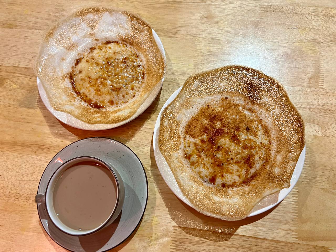 Paal Appam with Brown Sugar