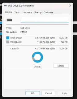 Cek Kapasitas Flashdisk Lewat Laptop/PC Windows