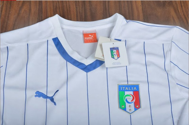 Jersey Bola Grade Ori Italy Away Puma 2014 World Cup Italy White