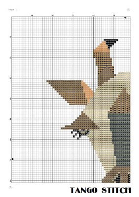 Geometric giraffe cross stitch pattern Cute animals embroidery - Tango Stitch