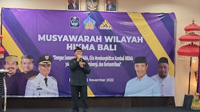 Muslimin Bando Hadiri Muswil dan Pelantikan HIKMA Bali