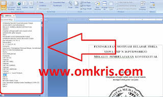 Cara Menampilkan Document Map Ms Word