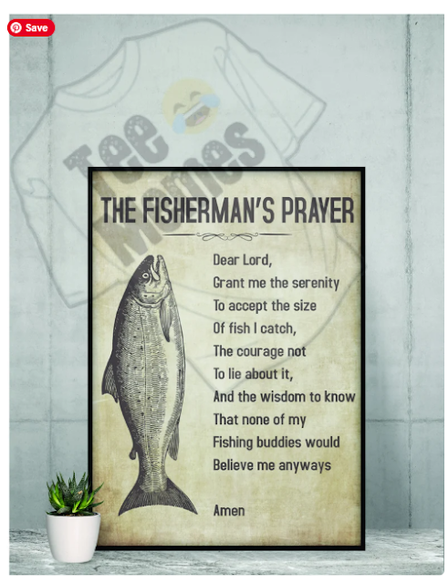 funny fisherman's prayer poster