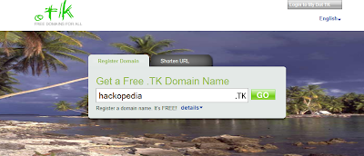 Register a .tk domain