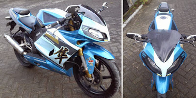 Modif Suzuki Thunder Jadi Moge Sport