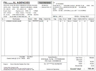 Free Pharma Distributor Billing Software GST Ready Best Retail Medical Store Digi24 Invoice Template