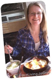 Patti got her Shakshuka and ISraeli Salad