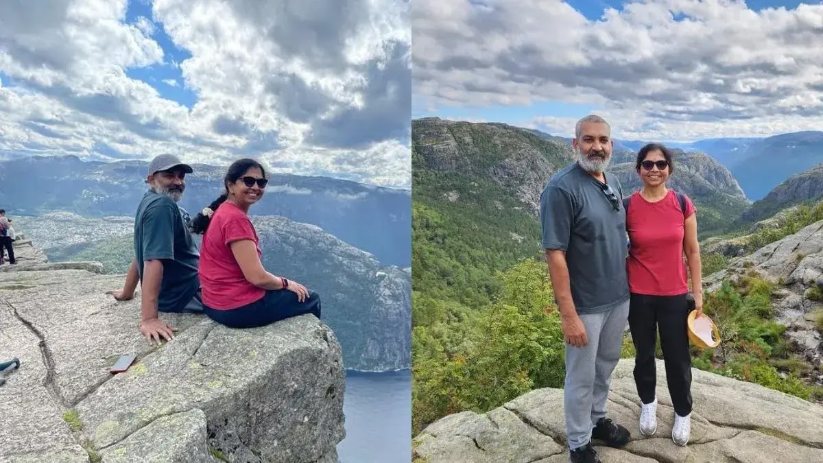 SS Rajamouli Visits Pulpit Rock In Norway With His Wife Rama Rajamouli. Don't Miss Fan's Funny Comments!