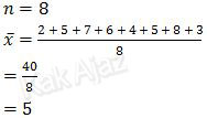 Jumlah data dan rata-ratanya
