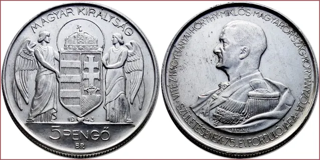 5 pengő, 1943: Kingdom of Hungary (the Regency or the Horthy era)