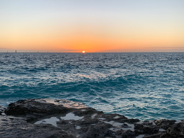 sunset and rocks