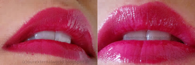 Korres Raspberry Antioxidant Liquid Lipstick Shade 28 - lip swatch