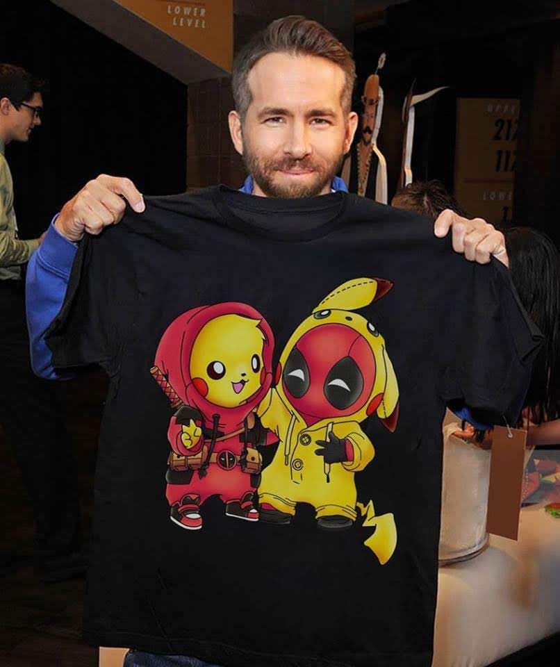 Ryan Reynolds Shows His Lovely Deadpool Pikachu T Shirt デッドプールのくせに 名探偵ピカチュウとしても毒舌を放つライアン レイノルズのキュートな分身たちの T シャツ Cia Movie News Extra