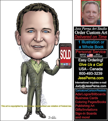 Real Estate Caricature Cartoon Ad