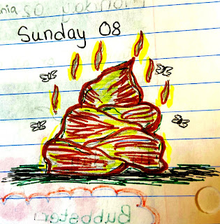 Poop doodle on planner journal