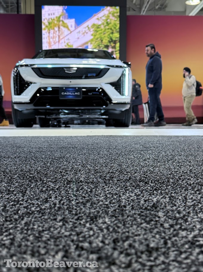 Human Checks Out The Cadillac At Toronto Auto Show