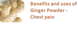 Benefits and uses of Ginger Powder - Chest pain