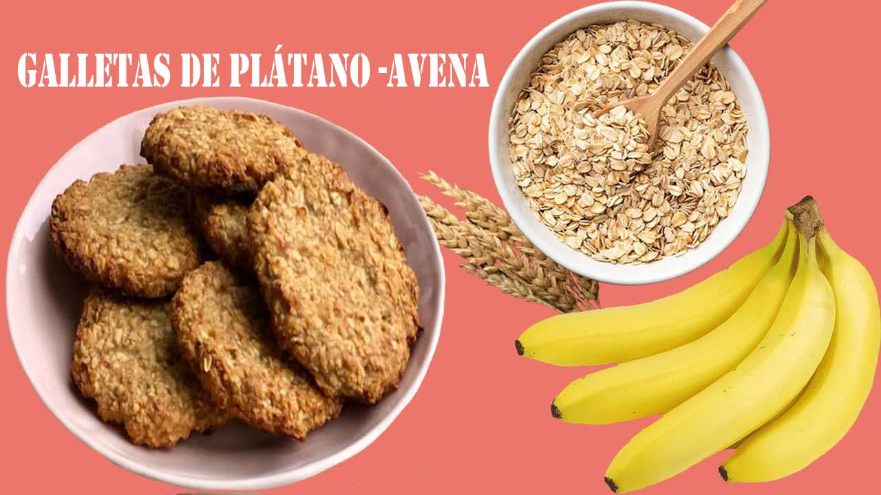 Galletas de plátano y avena