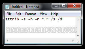 How to Restore Hidden Files and Folders by Using Notepad, antivirus, hidden files, lost files, windows, txt, bat, attrib, tutorial, guide, tips, tricks, restore lost files, attrib -s -h -r * . * / s / d, virus attack