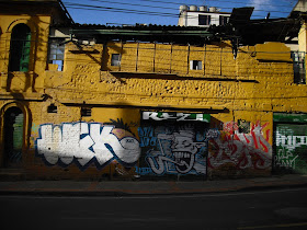 A typical 'colourful' building in Bogotá's La Candelaria district