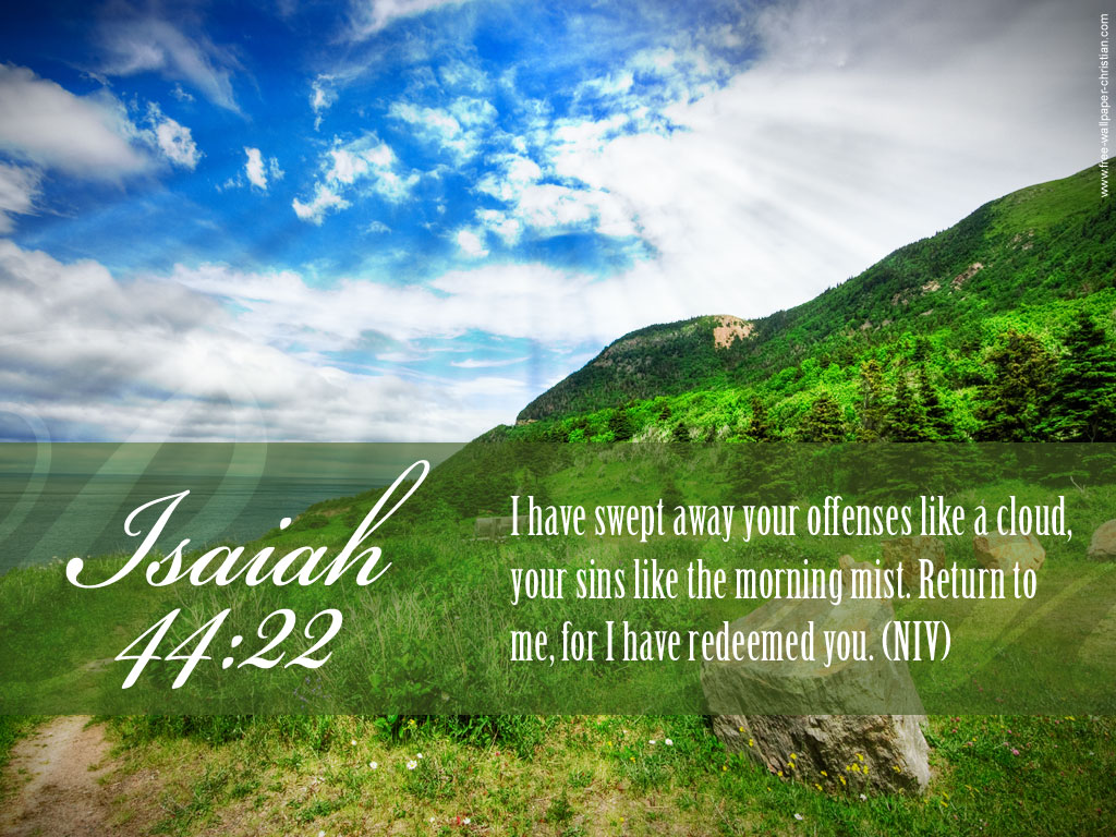 ... Verse Wallpaper Isaiah 44 : 22 | Free Christian Wallpapers Download