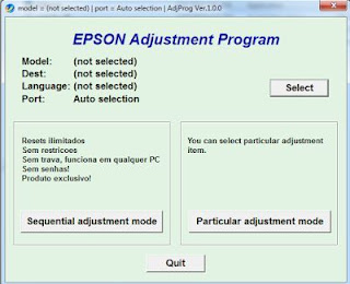 Epson L360 adjustment program