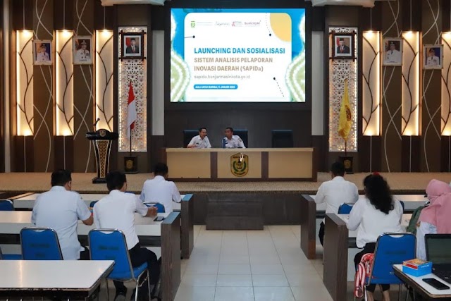 Tunjang Kualitas dan Kuantitas Inovasi Daerah, Pemko Banjarmasin Launching Aplikasi SAPIDa 