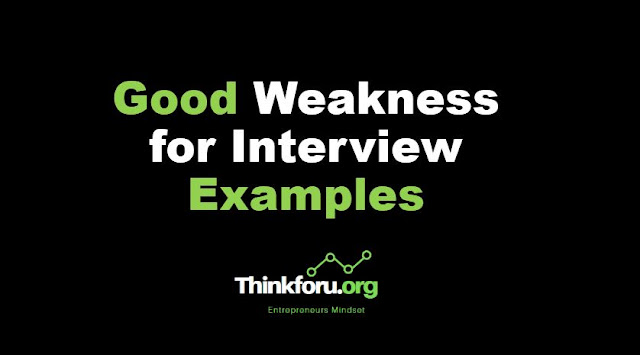 Cover Image of  Good Weakness for Interview Examples