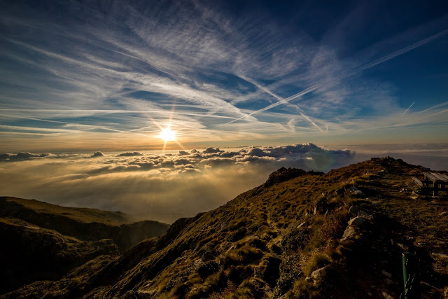 Dawn on mountains