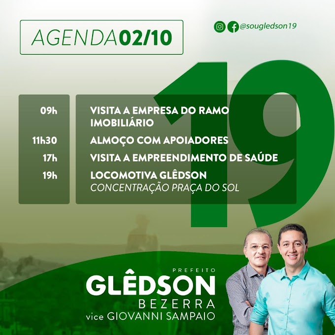 Agenda dos candidatos a prefeitos dos municípios de Crato, Juazeiro do Norte e Barbalha