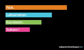 Gambar motivasi : Niat, Laksanakan, Konsisten, Sukses!