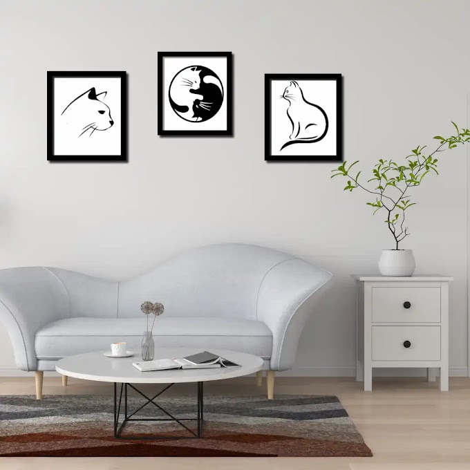 Quadros Decorativos “Gatos” – 3 Lindos Quadros Decorativos EXCLUSIVOS em formato Digital com o tema “Gatos”