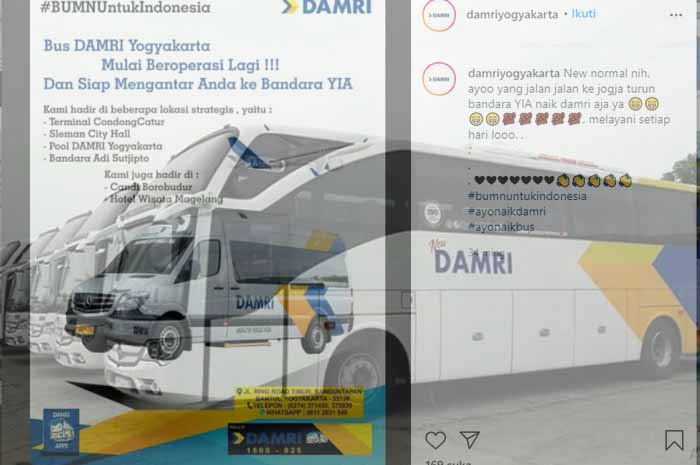 Jadwal Damri Joga ke Berbagai Rute Terbaru 2021