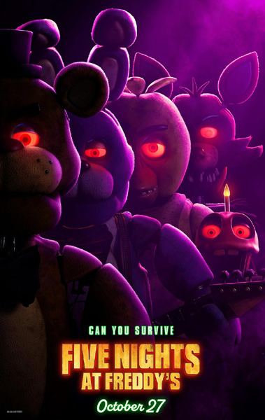The theatrical poster for FIVE NIGHTS AT FREDDY'S.