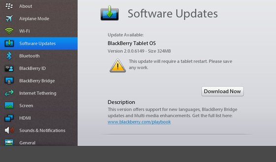 Official OS 2.0.0.6149 For Blackberry Playboook